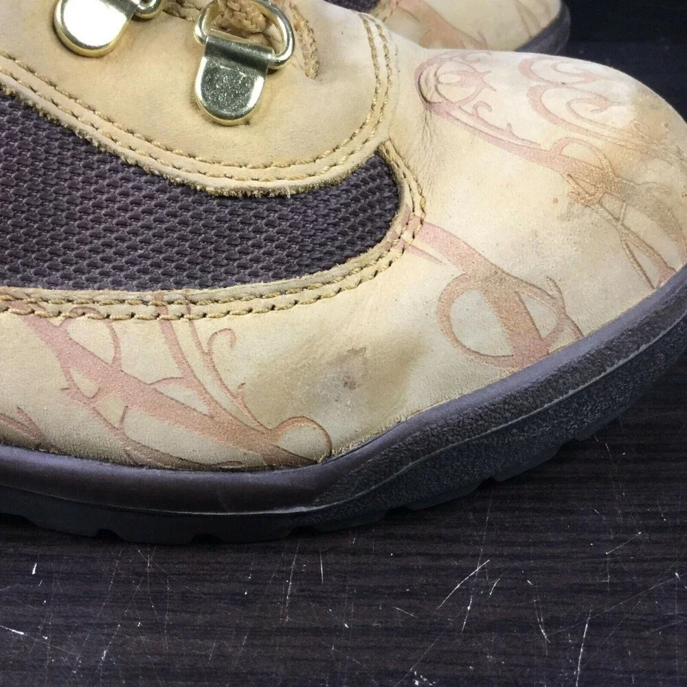 Timberland Boots -Girl's Sz 2.5- Tan Marble/Swirled Genuine Leather Kids- 4254